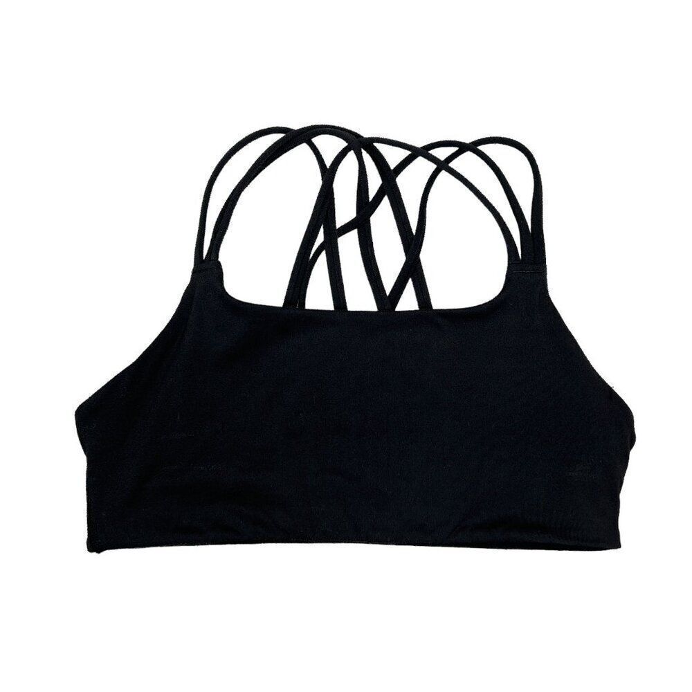 Athleta‎ Sports Bra Women's Small Black Hyper Focused Athletic Yoga Training Run